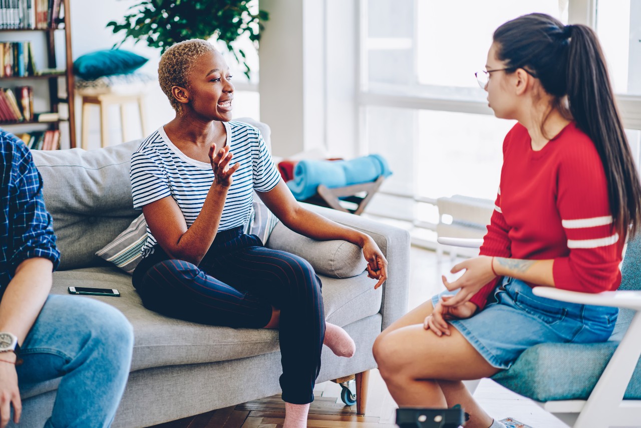 women talking