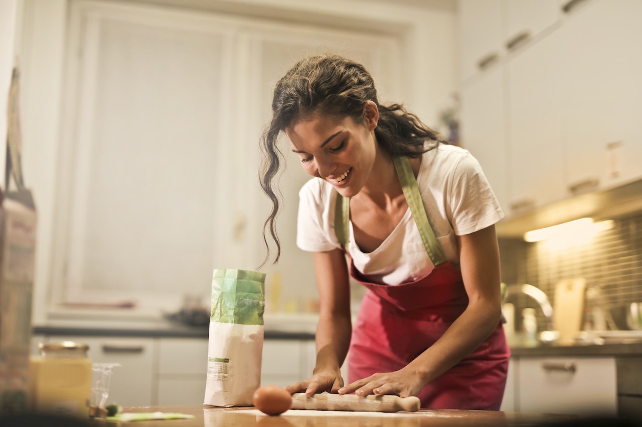 woman cooking