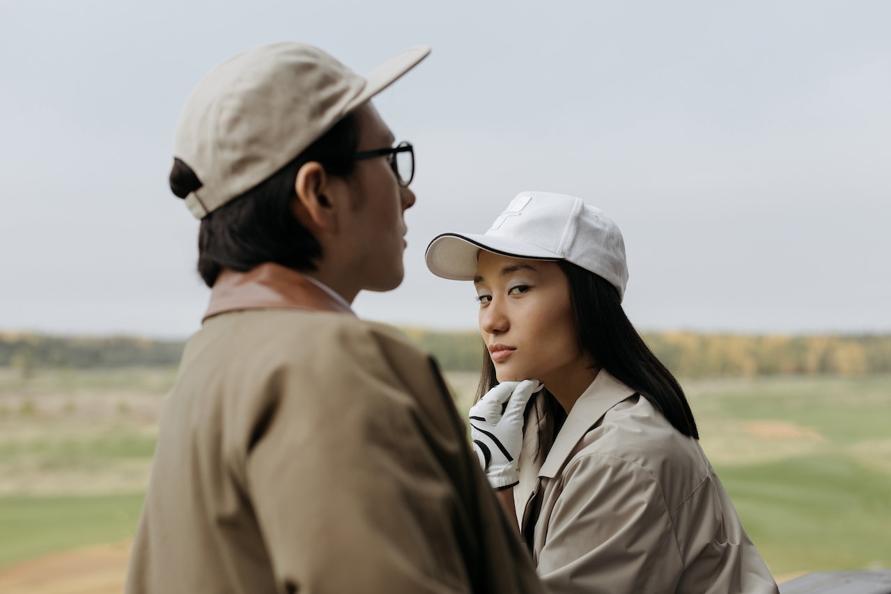 Couple at golf course