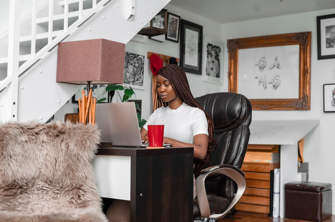 woman at desk