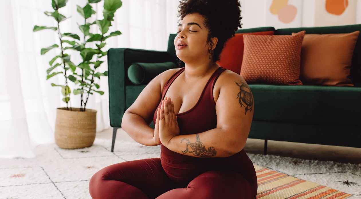 woman meditating