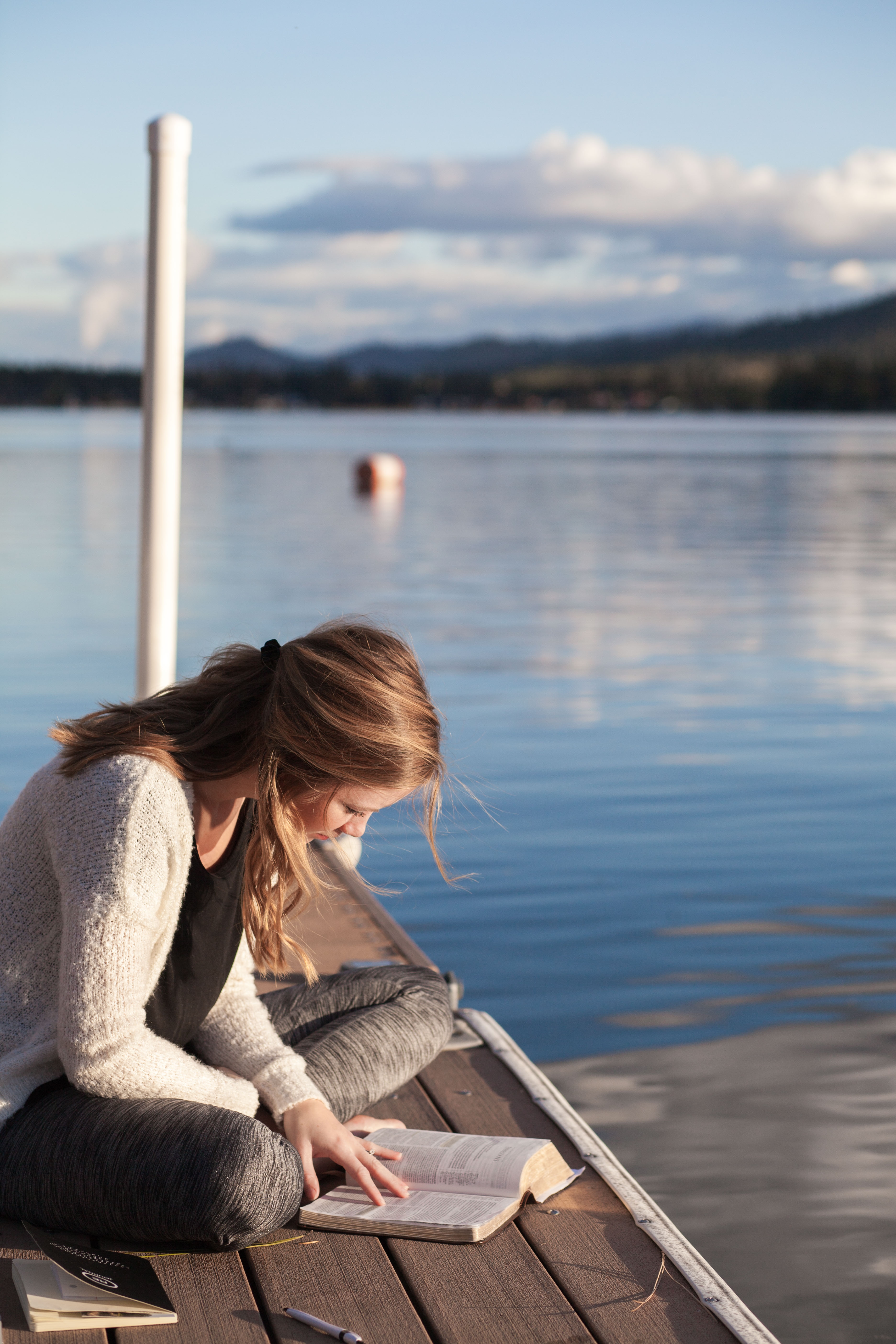 reading by the dock