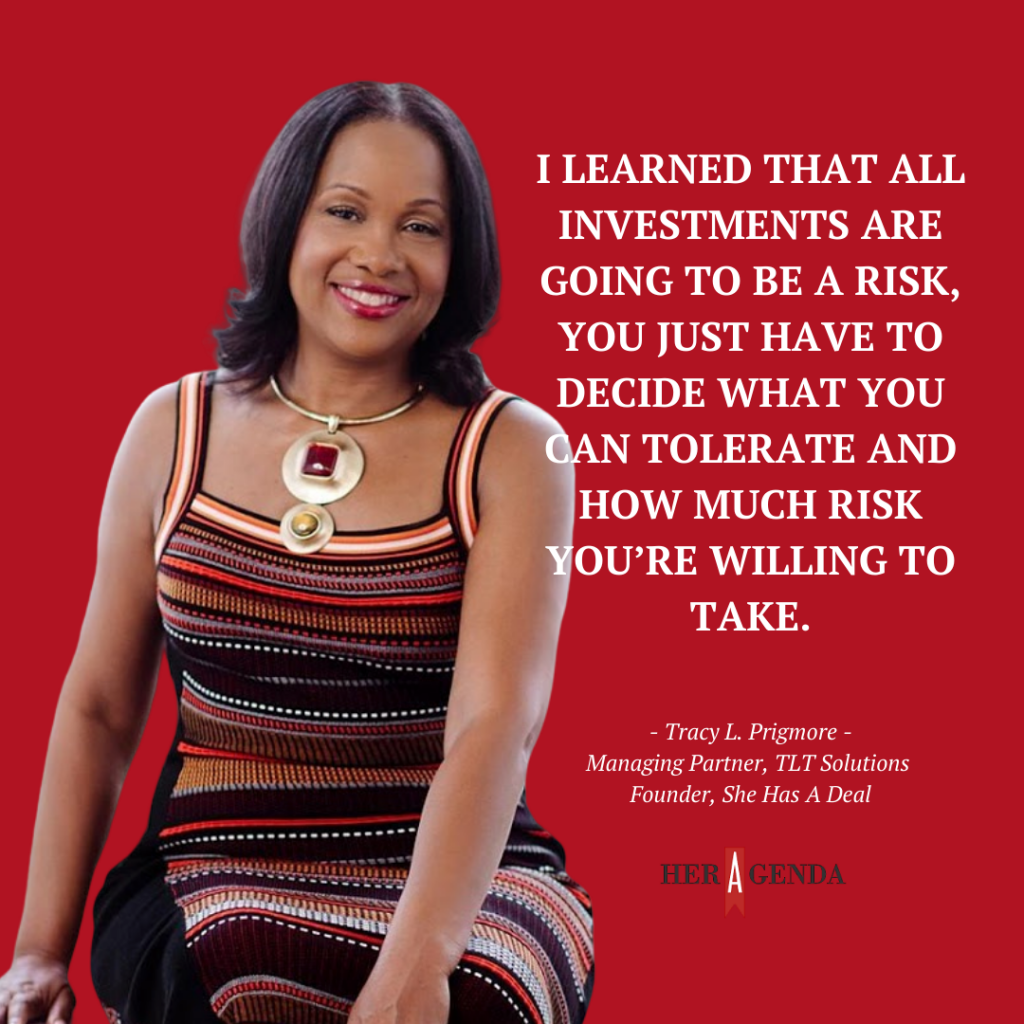 "I learned that all investments are going to be a risk, you just have to decide what you can tolerate and how much risk you’re willing to take..."