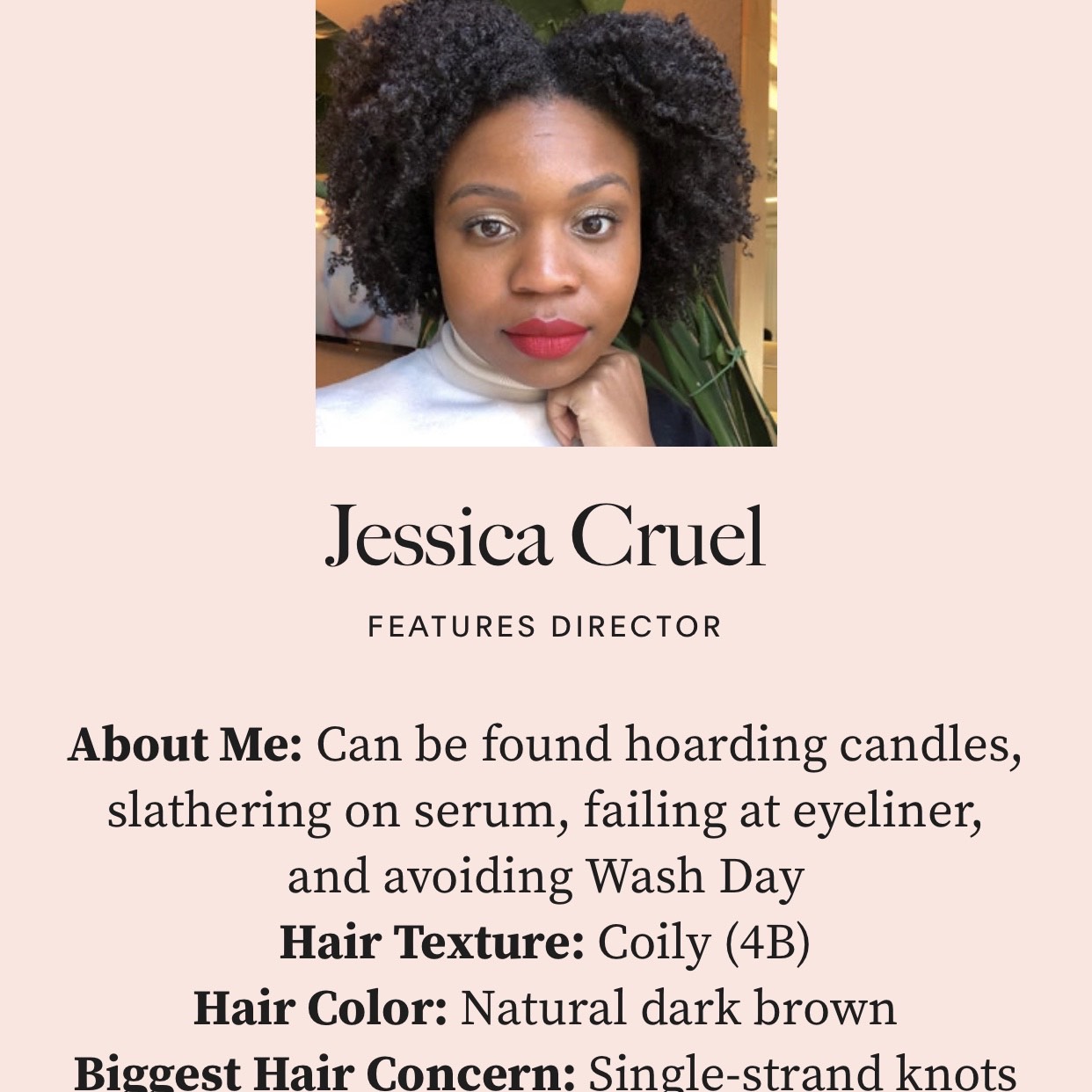 Jessica Cruel's Allure Writer Page