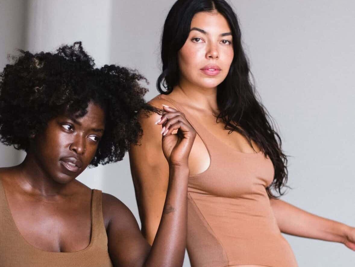 Two women posing