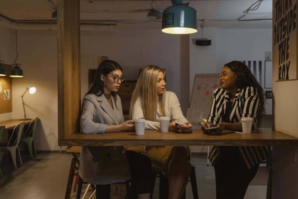 Women working together.